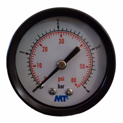 Manometre ABS sec D 50 mm axial 1/4 pouce 0 – 4 bars