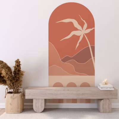 Sticker mural arche  terracotta 70x31cm