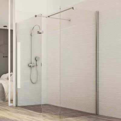 Paroi 80×150 CM en verre transparent 8mm mod. Walk in Corner H198