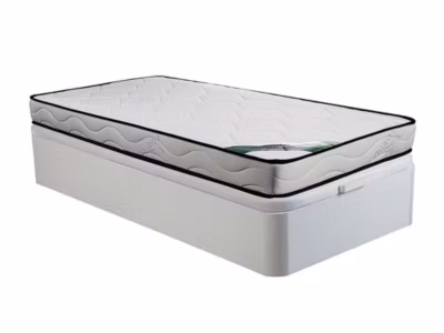 Ensemble 90 x 190 cm sommier coffre blanc + matelas mousse et coutil bambou ép.15cm – KANANI de NATUREA