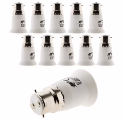 Lot de 10 adaptateurs de douille B22/E27 – Zenitech
