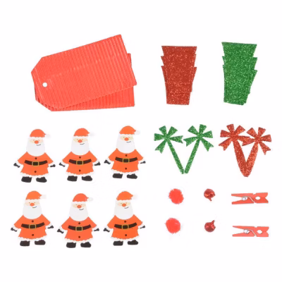 Set Papeterie Noël 20 Pièces « Christmas » 16cm Rouge