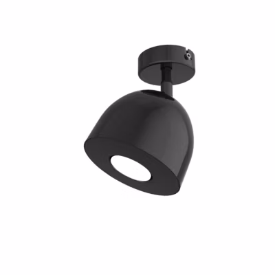 LUMICOM – CAMPANELLA Plafonnier, 1X GU10, max 33W, métal, blanc brillant, D.12cm