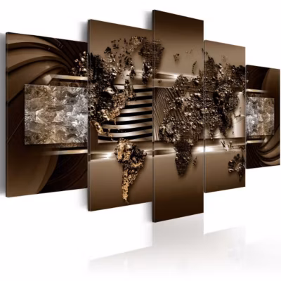 Tableau Cartes du monde Carte en chocolat 100×50 cm