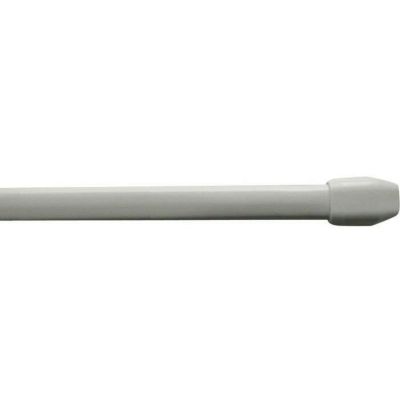 2 tringles plates extensibles 50/80cm 4 pitons blanc