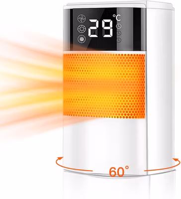 Chauffage Soufflant à Économie d&rsquo;Énergie PTC 1000W blanc