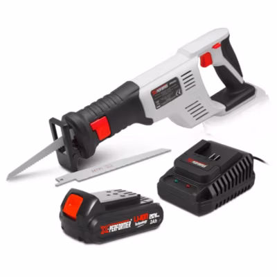 Scie sabre sans fil X-Performer 20V avec batterie 2Ah et chargeur rapide 1H