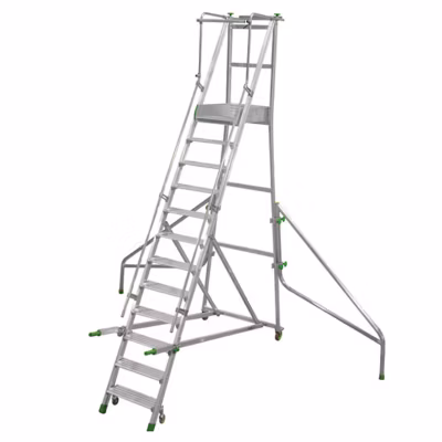 Escabeau roulant 11 marches – Hauteur max. de travail 4.39m – CA7/250