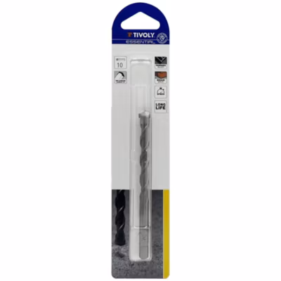 Tivoly – 1 Foret béton ProD 10 mm – Plaquette Carbure – Queue Cylindrique