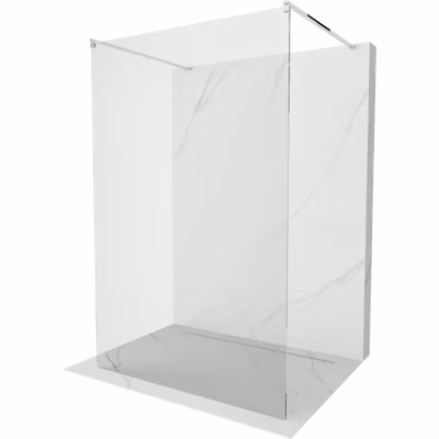 Mexen Kioto paroi de douche autoportante 145 x 200 cm, transparente 8 mm, chrome – 800-145-002-01-00