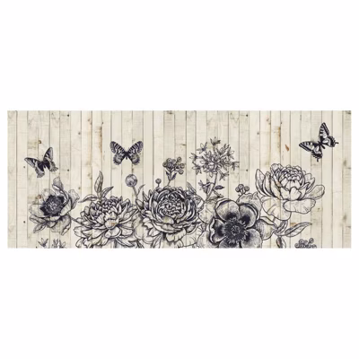 Brise vue jardin fleurs et papillons GRAPHIFLORA, H.1.2 x L.3 m, 100% occultant, Made in France + kit de fixation offert