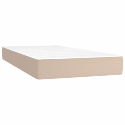 Matelas de lit à ressorts ensachés fermeté moyenne cappuccino 120x190x20 cm vidaXL