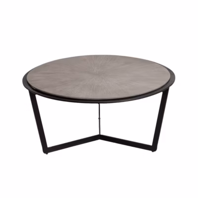 Table basse ronde en bois et métal Céleste