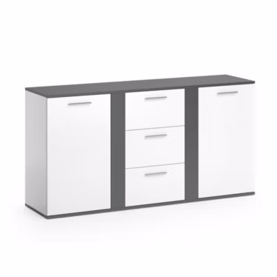 Vicco Commode avec tiroirs Anthracite 40x80cm avec tiroirs