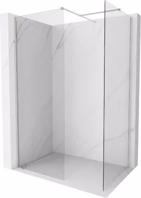 Mexen Kioto-X paroi de douche Walk-in 140 x 90 cm, transparent 10 mm, nickel brossé – 800-140-202-97-00-090-X