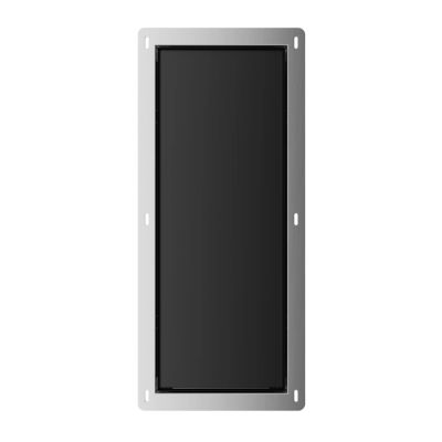 BALNEO Armoire encastrée pour brosse WC gauche verre noir 53,2×23,2×15 cm