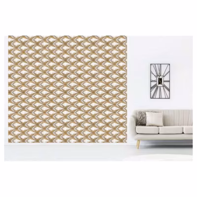 Papier peint intissé 3D PIERRE BLANCHE ET BOIS 300 x 270 cm (LxH) – Tapisserie murale panoramique XXL, Made in France par Scenolia