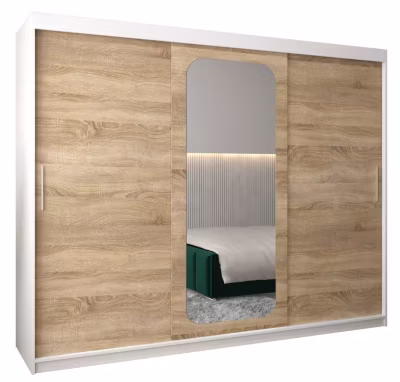 Armoire Promo T2 a portes coulissantes H. 200 x L. 250 x P. 62 3 portes