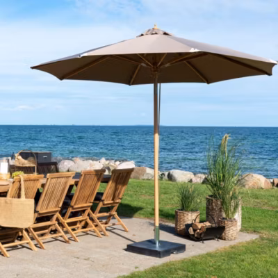 Parasol Inclinable Austin en Bois 300 cm – Élégance et Ombre pour Votre Espace Extérieur