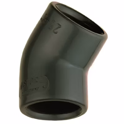 Coude 45 degrés femelle à coller – Diamètre: 50 mm