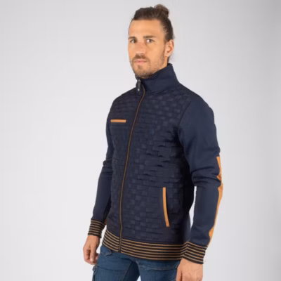 andreu – gilet de travail – 1513 marine , camel m