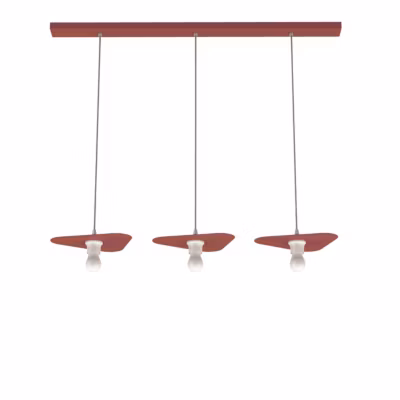 LUMICOM – CLOUD Suspension, 3XE27, max 42W, métal, rouge cowhide, 25x20cm
