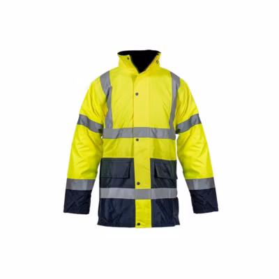 Veste jaune FLUO Taille XXL Parka avec Bande réfléchissante haute visibilité  100% polyester VITO