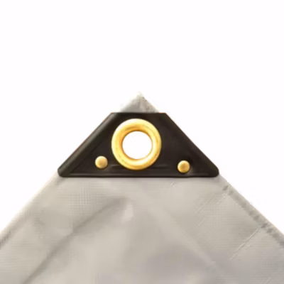 Bâche PVC 650g, grise, bâche de protection étanche et résistante, 4 x 6m (24m)