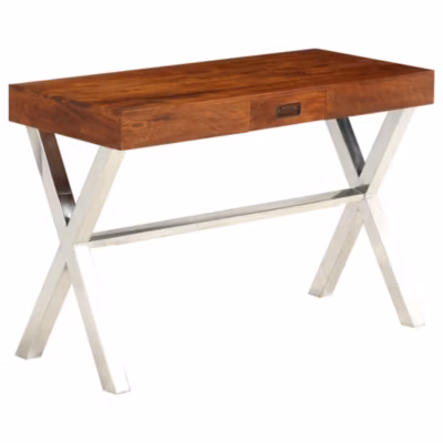 Bureau Vintage – VIDAXL – Bois d&rsquo;acacia – Finition miel – 110x50x76 cm