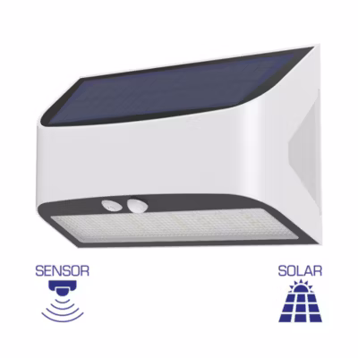 Applique murale solaire LED 6W IP54 blanc