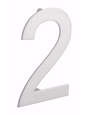 Chiffre 2 à visser, inox, H.100mm – THIRARD
