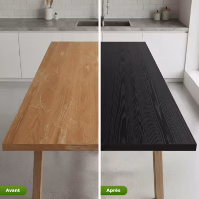 Rouleau adhésif protecteur effet bois noir au mètre – Autocollants Revêtement Adhésif Cuisine Meubles Salle de bain – 60cmx8m