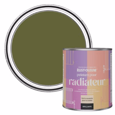 Peinture Verte Résistante à la chaleur pour Radiateur, Finition Brillante  – RUST-OLEUM – Jasper 750ml
