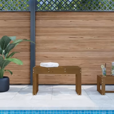 vidaXL Banc de jardin marron miel 80x38x45 cm bois de pin massif 825089