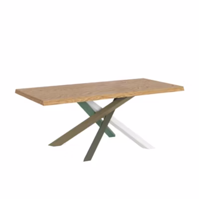 Table extensible 90×200/300 cm Versalux pieds chêne écorcé 4/A