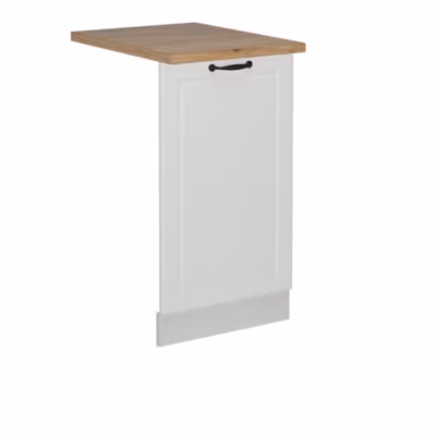 Vicco Façade de lave-vaisselle Blanc campagne 45cm , PT Chêne