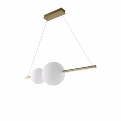 Lustre suspension Fufi LED en métal et verre soufflé par Ondaluce 45w Dimmable 3000k Blanc