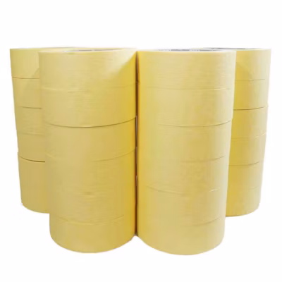 Ruban adhésif de masquage jaune jusqu&rsquo;à 80 degrés – rouleau adhésif 38 mm x 50 m pour la peinture – Carton de 24 rouleaux