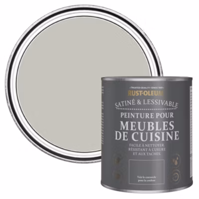 Peinture Grise pour Meubles de Cuisine, Satin – RUST-OLEUM – Brume 750ml