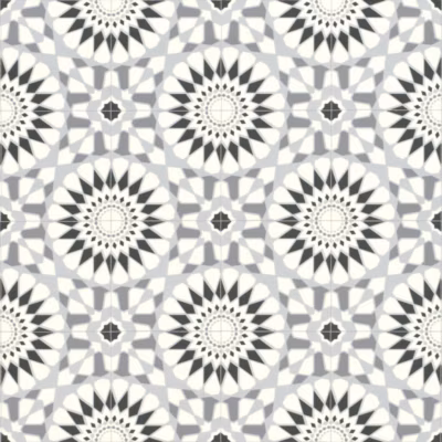 Sol Vinyle Carreaux de ciment mosaïque noir – Rouleau de 3m x 16m