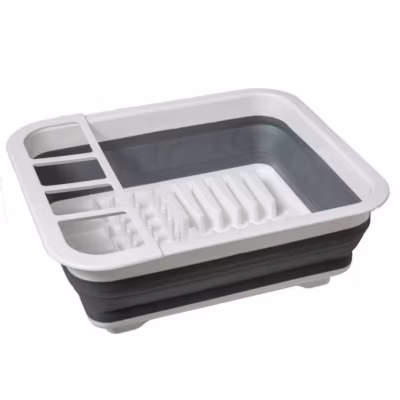 Égouttoir silicone rétractable Gris et blanc – 5Five
