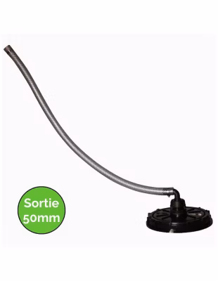 Kit collecteur – Couvercle de cuve 1000L Diamètre 220 mm – Sortie 50 mm – 1 m