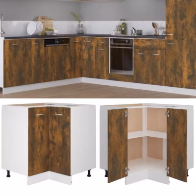 vidaXL Armoire de Cuisine, Meuble de Rangement, Organisateur de Restaurant Maison Intérieur, Moderne, Chêne Fumé Bois 815582
