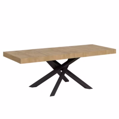 Table extensible 90×180/284 cm Volantis Chêne Premium Nature Structure Anthracite
