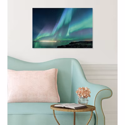Tableau verre acrylique Aurore Boréale 60 x 40 cm – Décoration murale photo pour la maison