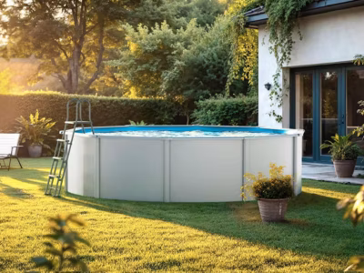 Piscine acier blanc Bora Bora ronde 4,80 x 1,22 m – Gré