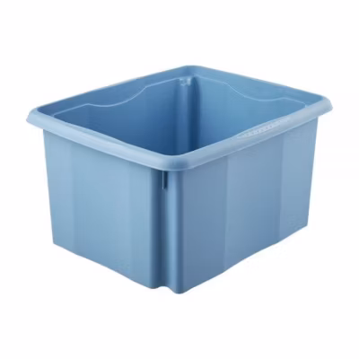 Bac de rangement en plastique recyclé 24 litres – Bleu