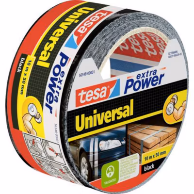 Ruban adhésif toile9 tesaae Extra Power Universal 10 m x 50 mm noir – 56348-01-05