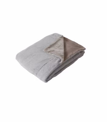 Couverture effet fourrure flanelle 180x220cm – 180x220cm – Gris