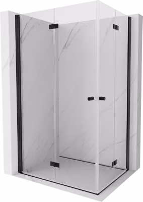 Mexen Mist-F Duo cabine de douche pliante gauche 105 x 75 cm, transparent, noir – 8A6-105L-075P-70-00